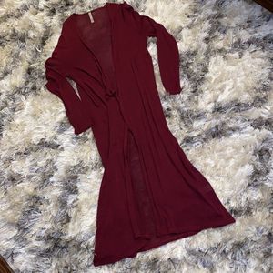 💖 ~Gorgeous Wine Color Long Cardigan! Size Medium!